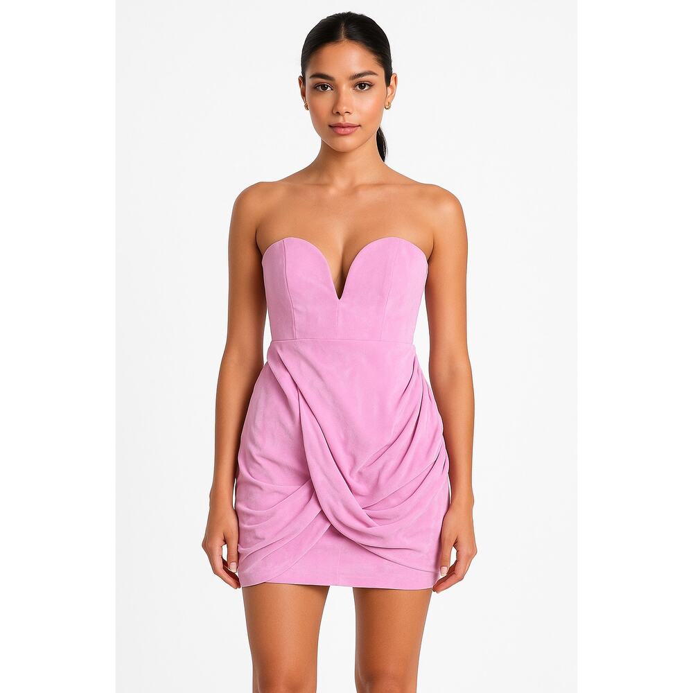 Zimmermann Pink Strapless Mini Dress